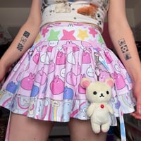 Image 1 of Pink Bunnies/Bunny Unicorn Ruffled Mini Skirt (UK8)