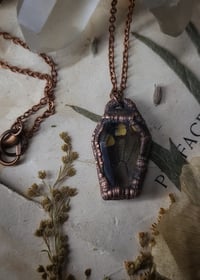 Image 5 of Quartz Crystal Coffin Pendant - Damselfly Wing - Brown
