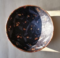 Image 2 of OOAK Black Paper Mache Bowl with Copper Leaf | Luxury Art Decor