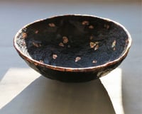 Image 4 of OOAK Black Paper Mache Bowl with Copper Leaf | Luxury Art Decor