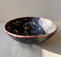 Image 10 of OOAK Black Paper Mache Bowl with Copper Leaf | Luxury Art Decor