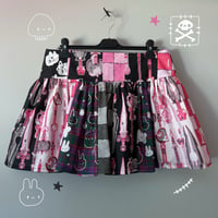 Image 1 of Scrappy Patchwork Mini Ruffled Skirt (UK12)