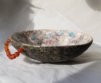 Image 11 of OOAK Paper Mache Bowl with Carnelian Handles | Sculptural Decor