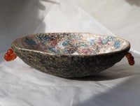 Image 14 of OOAK Paper Mache Bowl with Carnelian Handles | Sculptural Decor