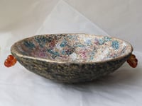 Image 15 of OOAK Paper Mache Bowl with Carnelian Handles | Sculptural Decor