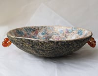 Image 17 of OOAK Paper Mache Bowl with Carnelian Handles | Sculptural Decor