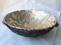 Image 7 of OOAK Paper Mache Bowl with Agate Handles | Handmade Sculptural Decor