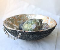 Image 11 of OOAK Paper Mache Bowl with Agate Handles | Handmade Sculptural Decor