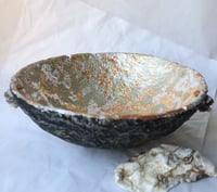 Image 14 of OOAK Paper Mache Bowl with Agate Handles | Handmade Sculptural Decor