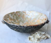 Image 19 of OOAK Paper Mache Bowl with Agate Handles | Handmade Sculptural Decor