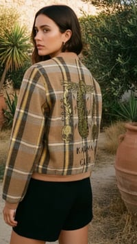 Image 1 of TIGER KARO  VINTAGE ¥ BOMBER JACKET ¥ UNISEX ¥ UPCYCLED ¥ IBIZA