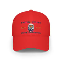 Image 1 of Patriotic Eagle Low Profile Baseball Cap – 250th United States Anniversary Flag Design