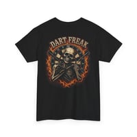 Image 1 of Dart Freak Skeleton T‑Shirt – Bold Dartboard Graphic Tee for Dart Players & League Nights