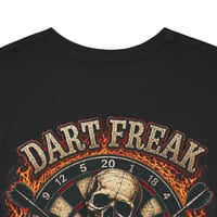 Image 2 of Dart Freak Skeleton T‑Shirt – Bold Dartboard Graphic Tee for Dart Players & League Nights