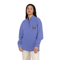 Image 4 of Quarter-Zip Sweatshirt — Retro American Flag Pocket Design