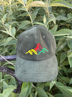 Image of ‘Mountains of 58’ Heritage Cord  Cap in Camel Black & Dark Olive 