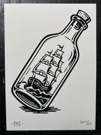 YOU SUNK MY BOTTLE SHIP - 5 X 7 Print