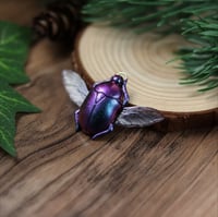 Image 3 of Scarab with wings necklace