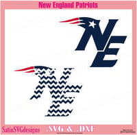 Image 19 of New England Patriots Set NFL Design SVG Files, Cricut, Studio, Digital Cut Files