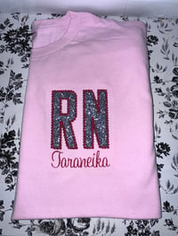 Embroidered initial/occupation shirt 