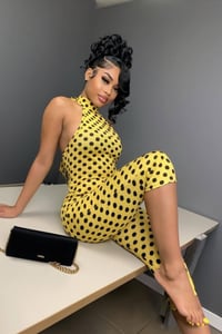 Image 1 of Dollhouse Polkadot Capri Jumpsuit