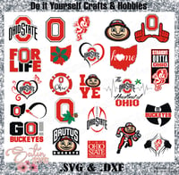 Image 1 of Ohio State Buckeyes University Designs. SVG Files, Cricut, Studio, Digital Cut Files