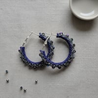 Image 1 of Moonlit Violet Hoop Earrings | PEM-95