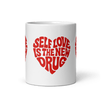 Image 2 of Self luv white glossy mug