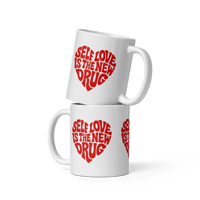 Image 1 of Self luv white glossy mug