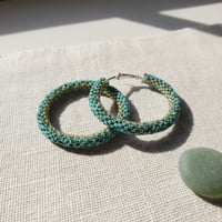 Image 4 of Seaglass Current Hoop Earrings | PEM-097