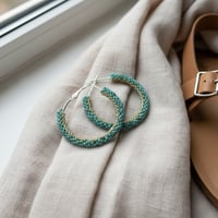 Image 1 of Seaglass Current Hoop Earrings | PEM-097