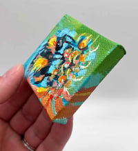 Image 2 of Pollen - honey bee tiny 2x2" painting