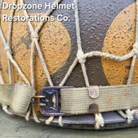 Image 9 of WWII M2 Dbale 82nd Airborne PATHFINER. Front Seam Helmet & SC Paratrooper liner. Netting. 