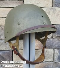 Image 13 of WWII M2 Dbale 82nd Airborne PATHFINER. Front Seam Helmet & SC Paratrooper liner. Netting. 