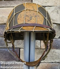 Image 5 of WWII M2 Dbale 82nd Airborne PATHFINER. Front Seam Helmet & SC Paratrooper liner. Netting. 