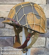 Image 1 of WWII M2 Dbale 82nd Airborne PATHFINER. Front Seam Helmet & SC Paratrooper liner. Netting. 