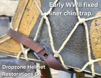 Image 7 of WWII M2 Dbale 82nd Airborne PATHFINER. Front Seam Helmet & SC Paratrooper liner. Netting. 