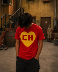 Image 2 of El Chapulín Colorado Heart Logo T-Shirt – Retro Mexican TV Graphic Tee