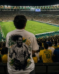 Image 2 of Ronaldinho Brazil Vintage Soccer Shirt – Joga Bonito Graphic Tee