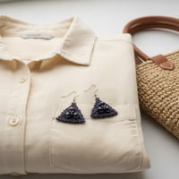 Image 1 of Eclipse Prism Triangle Earrings | PEM-100