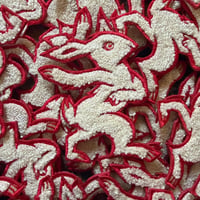dancing rabbit chenille patch #1