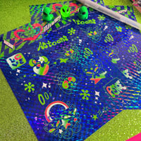 Image 1 of Allien Attack!!! Sticker Sheet
