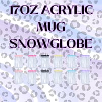 17OZ ACRYLIC SNOWGLOBE MUG