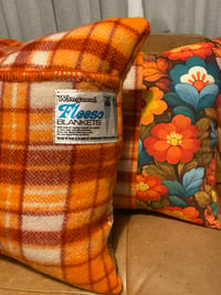 Image 2 of Orange & Teal Retro Cushion
