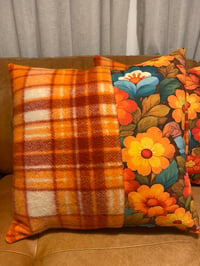 Image 3 of Orange & Teal Retro Cushion