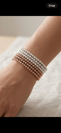 Image 1 of Silver or Gold ball bead bracelet