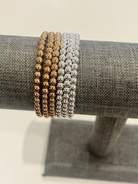 Image 2 of Silver or Gold ball bead bracelet