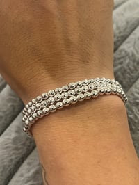 Image 3 of Silver or Gold ball bead bracelet