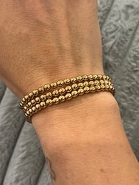 Image 4 of Silver or Gold ball bead bracelet