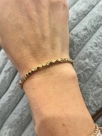 Image 4 of Silver or gold square bead bracelet 